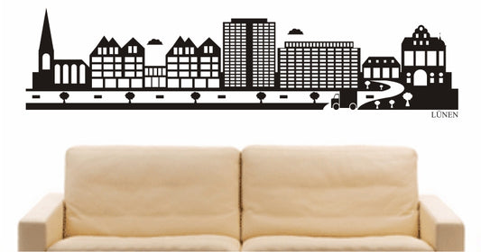 WANDTATTOO e830 Skyline Stadt - Peine (Deutschland) Design 2