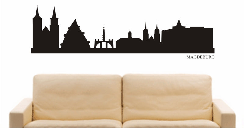 WANDTATTOO e831 Skyline Stadt - Magdeburg (Deutschland) Design 1