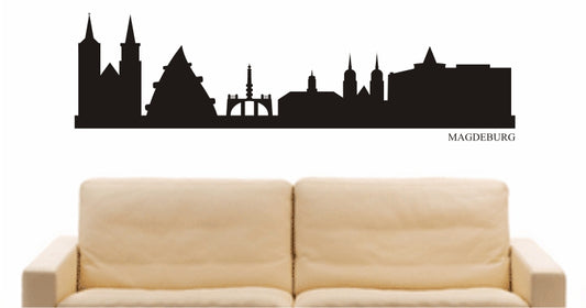 WANDTATTOO e831 Skyline Stadt - Magdeburg (Deutschland) Design 1