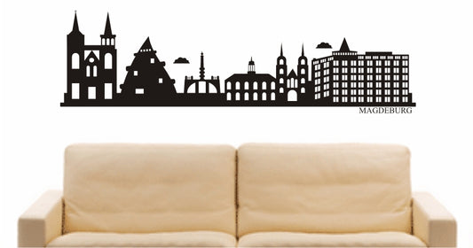 WANDTATTOO e831 Skyline Stadt - Magdeburg (Deutschland) Design 2