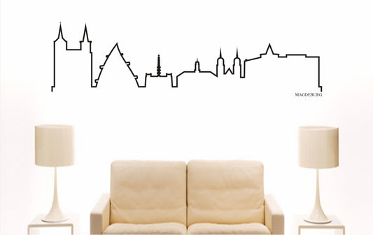 WANDTATTOO e831 Skyline Stadt - Magdeburg (Deutschland) Design 4