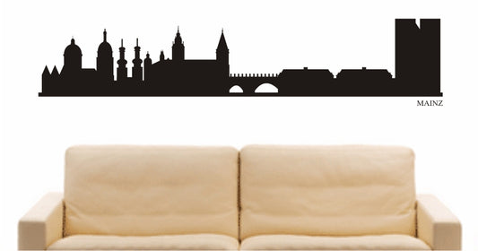 WANDTATTOO e832 Skyline Stadt - Mainz (Deutschland) Design 1