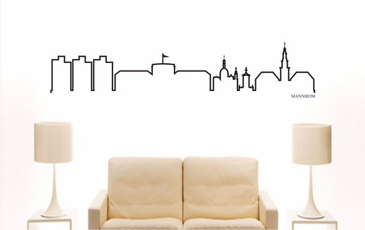 WANDTATTOO e832 Skyline Stadt - Mainz (Deutschland) Design 4