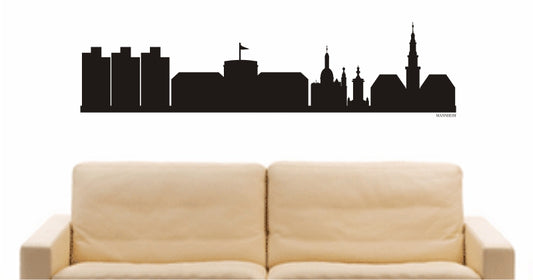 WANDTATTOO e833 Skyline Stadt - Mannheim (Deutschland) Design 1