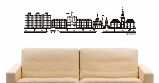 WANDTATTOO e833 Skyline Stadt - Mannheim (Deutschland) Design 2