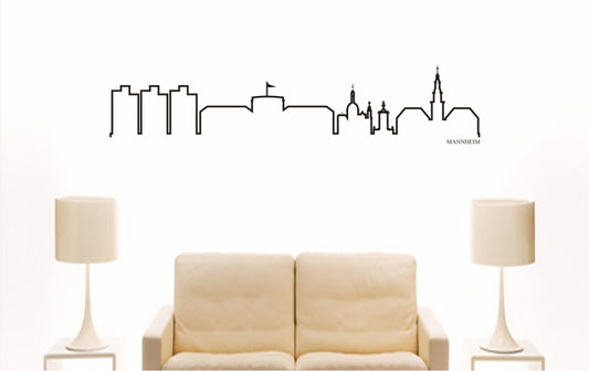 WANDTATTOO e833 Skyline Stadt - Mannheim (Deutschland) Design 4