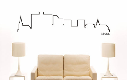 WANDTATTOO e835 Skyline Stadt - Marl (Deutschland) Design 4