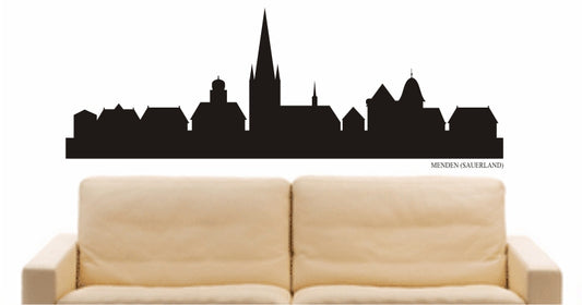 WANDTATTOO e837 Skyline Stadt - Menden (Deutschland) Design 1