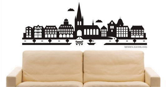 WANDTATTOO e837 Skyline Stadt - Menden (Deutschland) Design 2