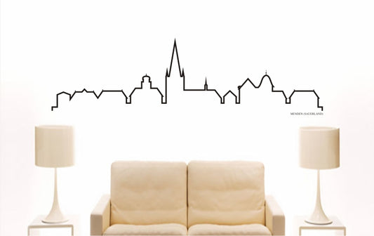 WANDTATTOO e837 Skyline Stadt - Menden (Deutschland) Design 4
