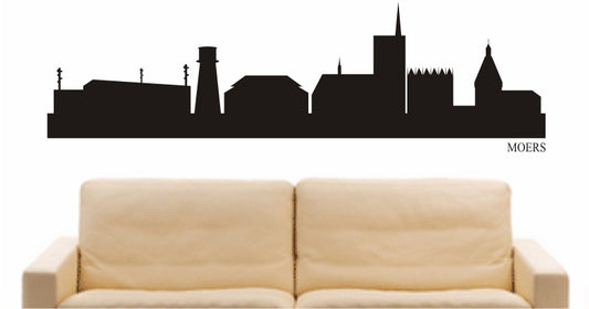 WANDTATTOO e839 Skyline Stadt - Moers (Deutschland) Design 1