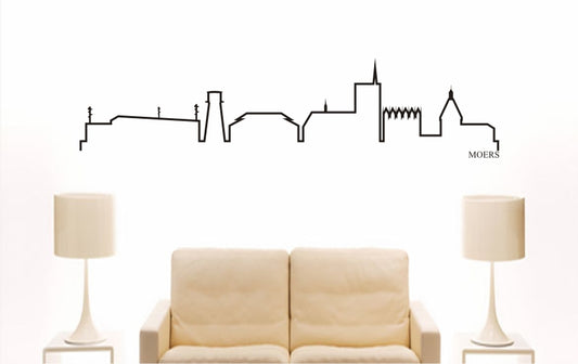 WANDTATTOO e839 Skyline Stadt - Moers (Deutschland) Design 4
