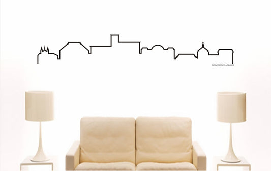 WANDTATTOO e840 Skyline Stadt - Mönchengladbach (Deutschland) Design 4