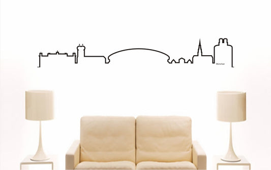 WANDTATTOO e841 Skyline Stadt - Mülheim an der Ruhr (Deutschland) Design 4