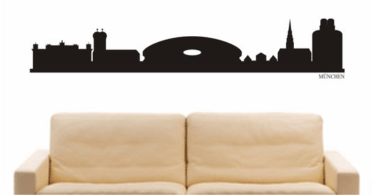 WANDTATTOO e842 Skyline Stadt - München (Deutschland) Design 1