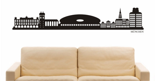 WANDTATTOO e842 Skyline Stadt - München (Deutschland) Design 2