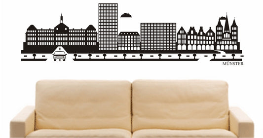 WANDTATTOO e843 Skyline Stadt - Münster (Deutschland) Design 2