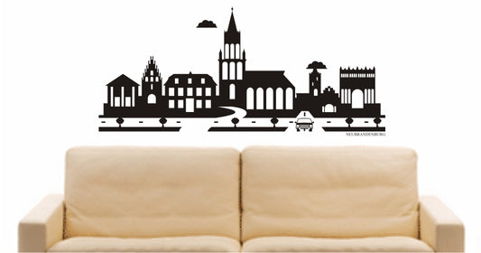 WANDTATTOO e844 Skyline Stadt - Neubrandenburg (Deutschland) Design 2