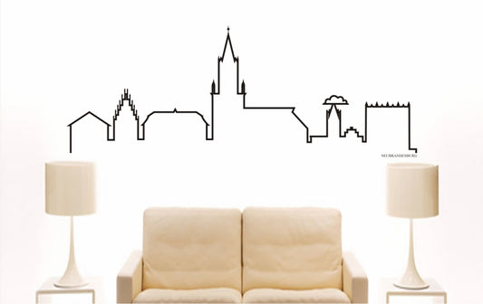 WANDTATTOO e844 Skyline Stadt - Neubrandenburg (Deutschland) Design 4