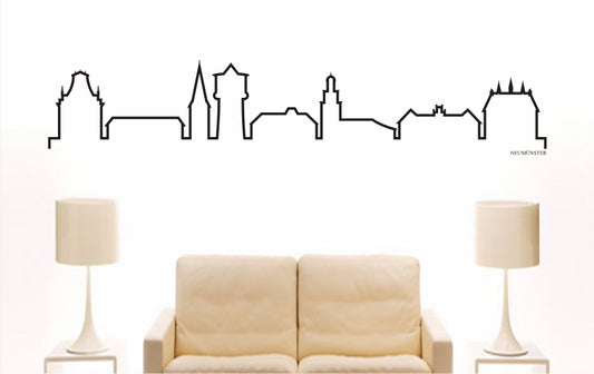 WANDTATTOO e845 Skyline Stadt - Neumünster (Deutschland) Design 4