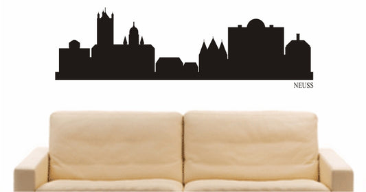 WANDTATTOO e846 Skyline Stadt - Neuss (Deutschland) Design 1