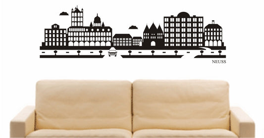 WANDTATTOO e846 Skyline Stadt - Neuss (Deutschland) Design 2