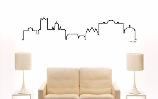 WANDTATTOO e846 Skyline Stadt - Neuss (Deutschland) Design 4