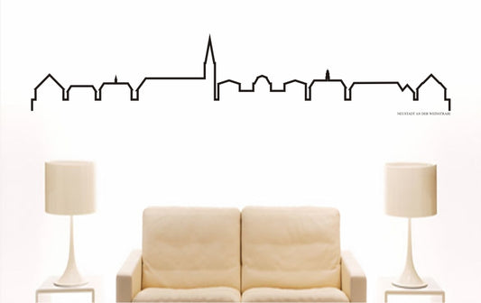 WANDTATTOO e847 Skyline Stadt - Neustadt an der Weinstraße (Deutschland) Design 4