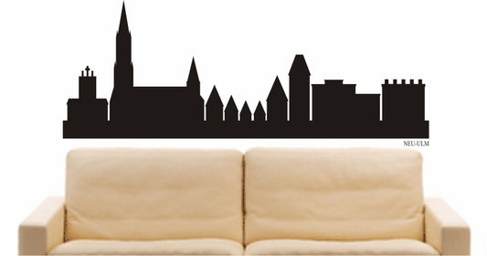 WANDTATTOO e848 Skyline Stadt - Neu-Ulm (Deutschland) Design 1