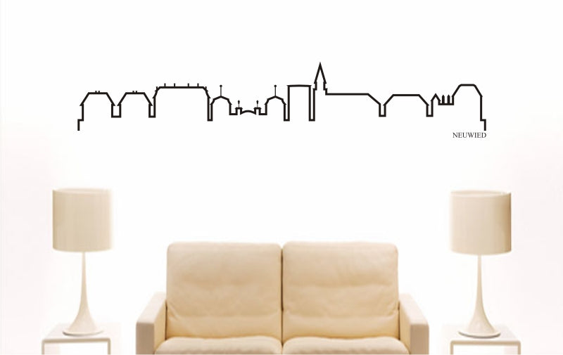 WANDTATTOO e849 Skyline Stadt - Neuwied (Deutschland) Design 4