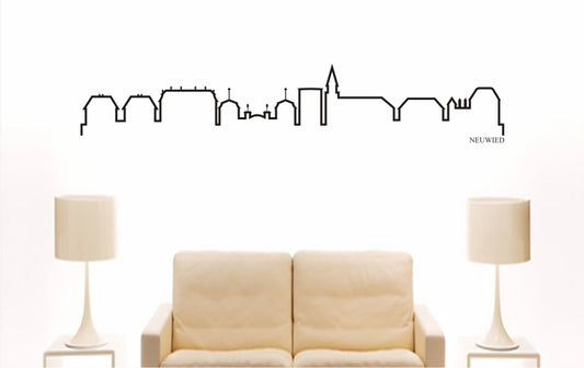 WANDTATTOO e849 Skyline Stadt - Neuwied (Deutschland) Design 4