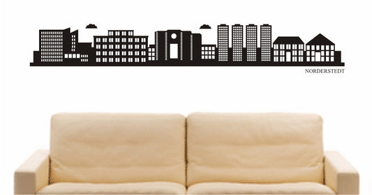 WANDTATTOO e850 Skyline Stadt - Norderstedt (Deutschland) Design 2