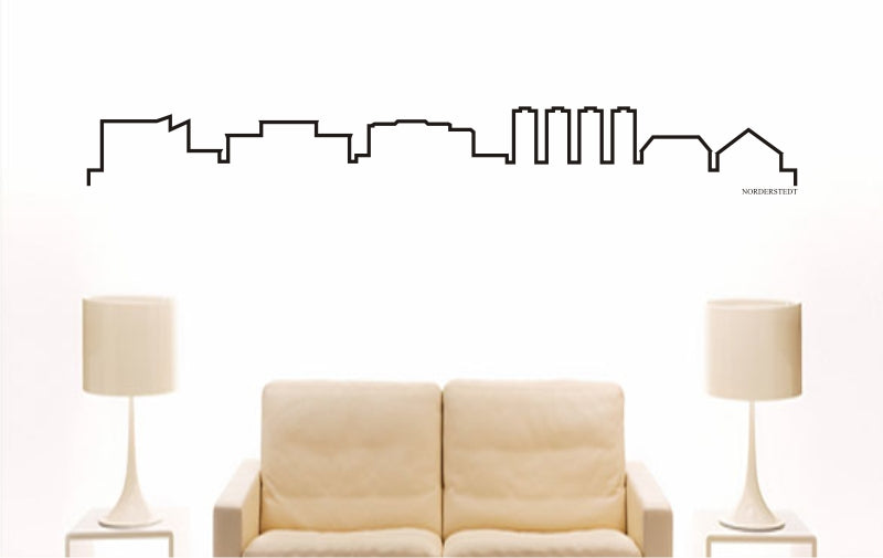 WANDTATTOO e850 Skyline Stadt - Norderstedt (Deutschland) Design 4