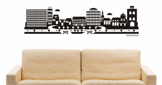 WANDTATTOO e851 Skyline Stadt - Nordhorn (Deutschland) Design 2