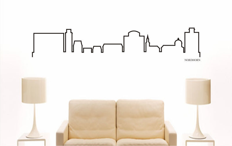 WANDTATTOO e851 Skyline Stadt - Nordhorn (Deutschland) Design 4