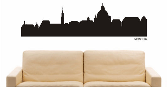 WANDTATTOO e852 Skyline Stadt - Nürnberg (Deutschland) Design 1