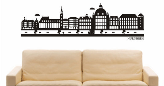 WANDTATTOO e852 Skyline Stadt - Nürnberg (Deutschland) Design 2