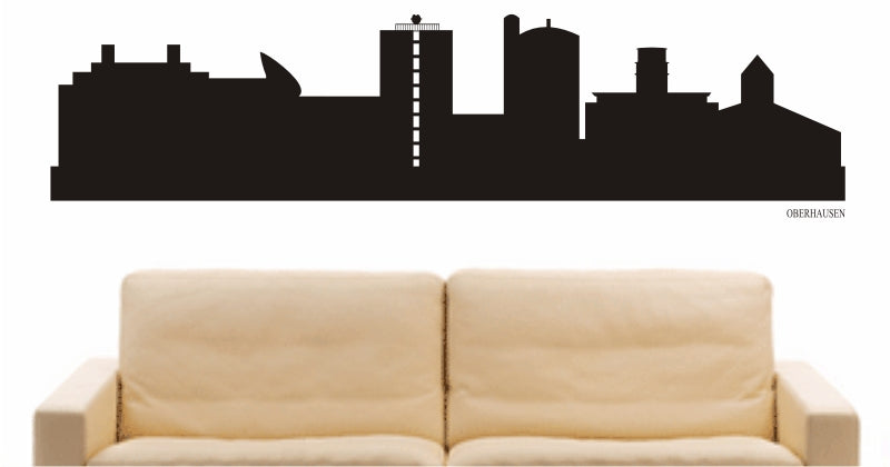 WANDTATTOO e853 Skyline Stadt - Oberhausen (Deutschland) Design 1