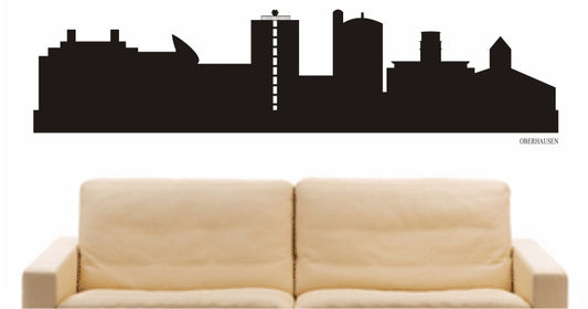 WANDTATTOO e853 Skyline Stadt - Oberhausen (Deutschland) Design 1