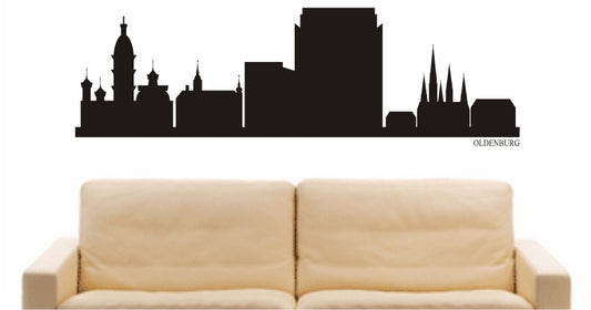 WANDTATTOO e856 Skyline Stadt - Oldenburg (Deutschland) Design 1