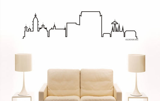 WANDTATTOO e856 Skyline Stadt - Oldenburg (Deutschland) Design 4