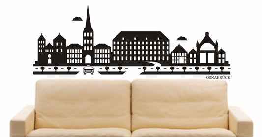 WANDTATTOO e857 Skyline Stadt - Osnabrück (Deutschland) Design 2
