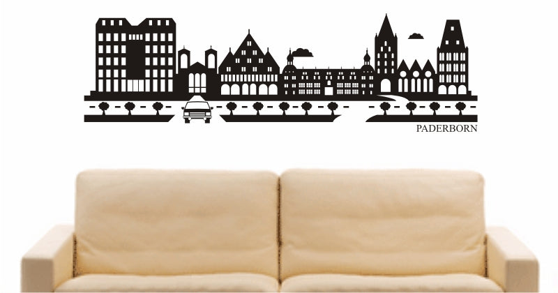 WANDTATTOO e858 Skyline Stadt - Paderborn (Deutschland) Design 2