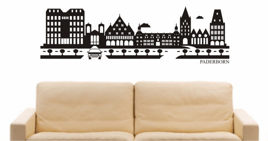 WANDTATTOO e858 Skyline Stadt - Paderborn (Deutschland) Design 2
