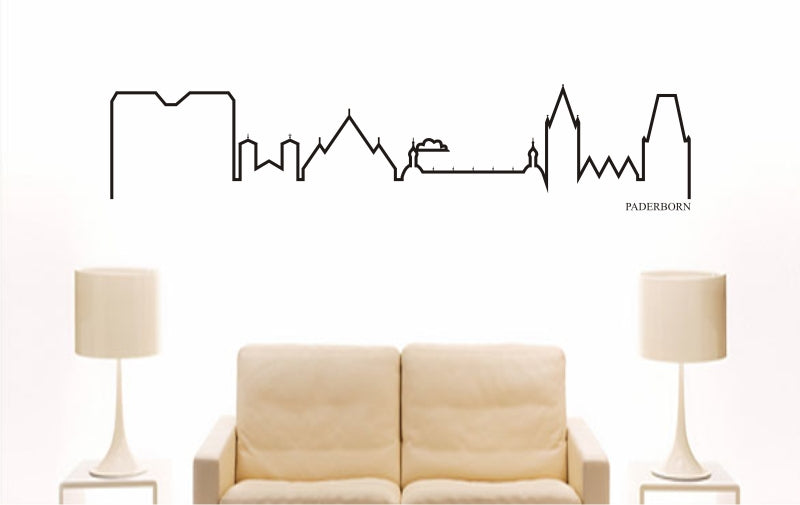 WANDTATTOO e858 Skyline Stadt - Paderborn (Deutschland) Design 4
