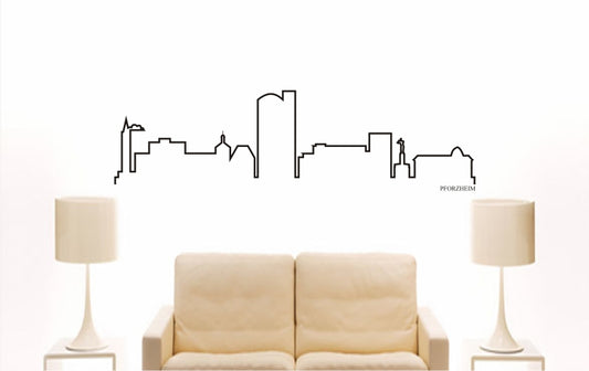 WANDTATTOO e861 Skyline Stadt - Pforzheim (Deutschland) Design 4