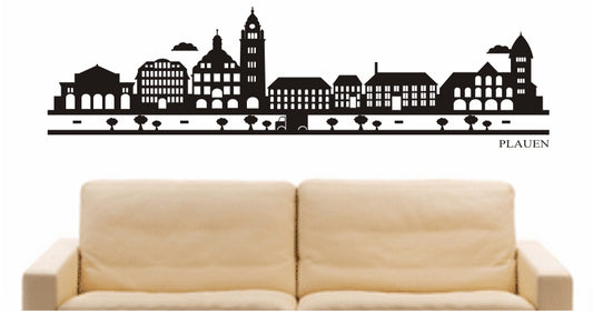 WANDTATTOO e862 Skyline Stadt - Plauen (Deutschland) Design 2