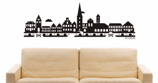 WANDTATTOO e864 Skyline Stadt - Pulheim (Deutschland) Design 2