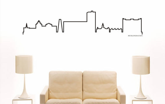 WANDTATTOO e867 Skyline Stadt - Recklinghausen (Deutschland) Design 4