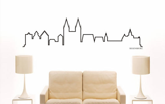 WANDTATTOO e868 Skyline Stadt - Regensburg (Deutschland) Design 4